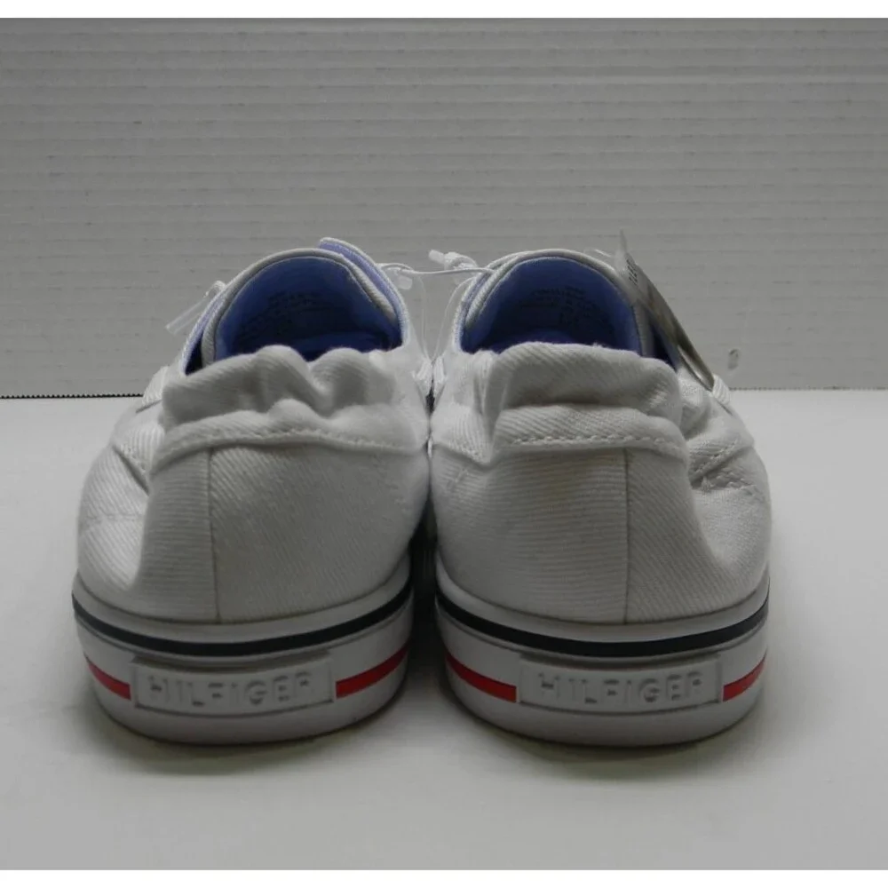 Tommy Hilfiger White Deck Boat Shoes Patriotic Slip-on Nautical Beach NWOT